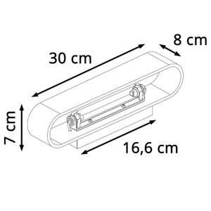 Produktbild für Wandleuchte SLV Ossa 300 Up Down, aus Aluminium, für innen