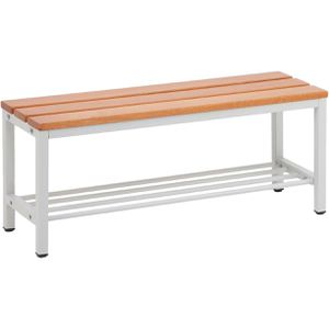 Umkleidebank SZ-Metall 55103-1, Sitzfläche Holz, 100 cm