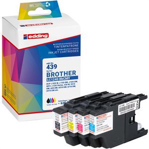 Tinte Edding EDD-439 für Brother LC-1240VAL Value Pack