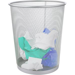 Produktbild für Papierkorb Zeller Mesh, silber