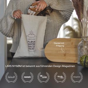 Produktbild für Brotkasten LARS-NYSØM Aegte Sage Green, Metall / Bambus