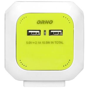 Produktbild für Steckdosenwürfel Orno OR-AE-13144, grün