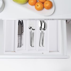 Produktbild für Besteckkasten Relaxdays 10023244, weiß, aus Bambus