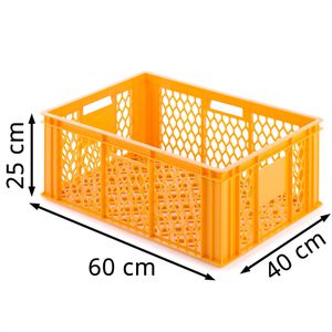 Produktbild für Eurobox Alutec Bäckerkiste, orange, 45 Liter, lebensmittelecht