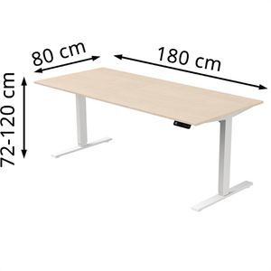 Produktbild für Schreibtisch Kerkmann Move 3, ahorn / weiß