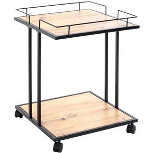 Produktbild für Beistelltisch Haku-Möbel 14905, Kim X eiche, aus Holz / Metall
