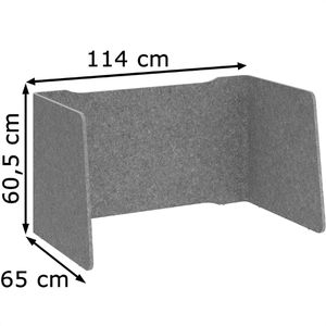 Produktbild für Tischtrennwand Hammerbacher ARE6012, grau