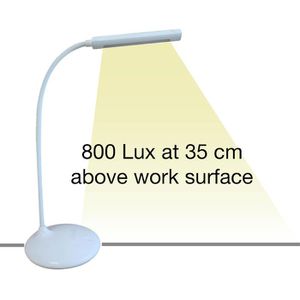 Produktbild für Schreibtischlampe Unilux Nelly, weiß, LED, dimmbar
