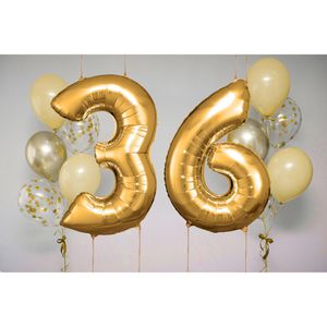 Produktbild für Luftballons Amscan 9906268, Riesenzahl 3, gold