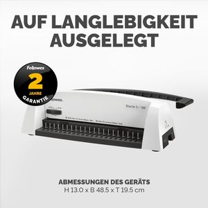 Produktbild für Bindegerät Fellowes Starlet 2+ 120, A4, manuell