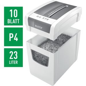 Produktbild für Aktenvernichter Leitz 8001 IQ Home Office Slim P4, weiß