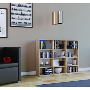 Produktbild für CD-Regal VCM Megosa Mini, 912419, sonoma eiche
