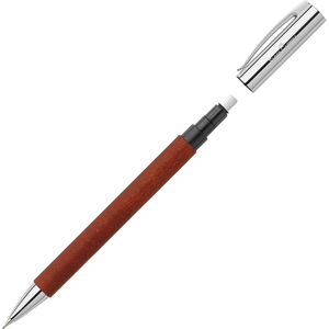 Produktbild für Drehbleistift Faber-Castell Ambition Birnbaum, rotbraun/silber