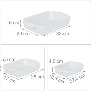 Produktbild für Auflaufform Relaxdays 10034329, weiß, aus Keramik