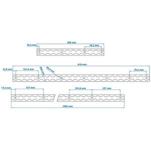 Produktbild für Airlineschiene ProPlus 342178, Set, zum Schrauben, 2 Stück