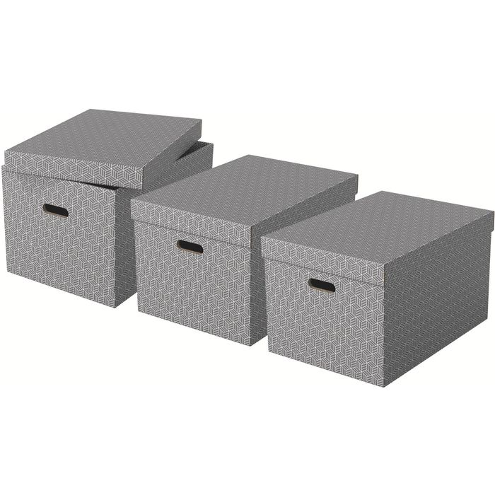 Comfort Line - 3er-Set Aufbewahrungsboxen mit Deckel - 36 Liter