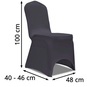 Produktbild für Stuhlhusse vidaXL 131412, elastisch, anthrazit