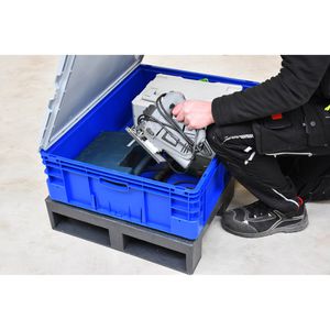 Produktbild für Eurobox Alpha-Paletten Silverline, grau, 90 Liter