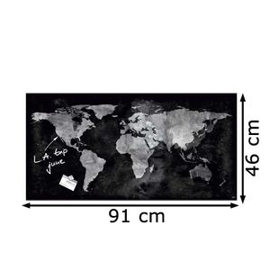 Produktbild für Glas-Magnettafel Sigel GL270 Artverum, World-Map, 3 Magnete