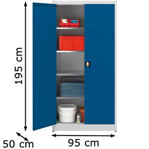 Produktbild für Werkzeugschrank Mauser MKST5/19STG, aus Metall, grau / blau