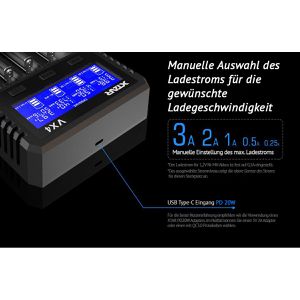 Produktbild für Akku-Ladegerät Xtar VX4 Visible Mixer