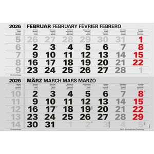 Produktbild für 4-Monatskalender Kalenderwerk Varius 4 Kompakt Ferienübersicht