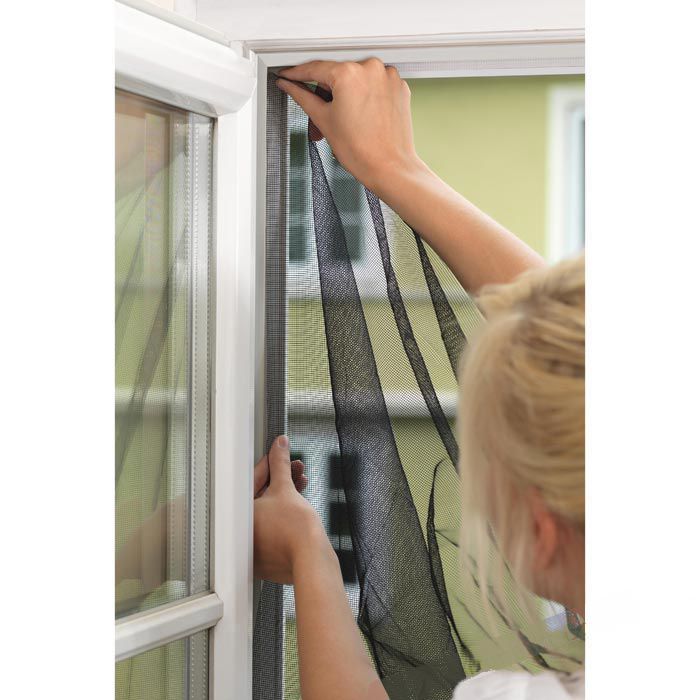 Tesa Fliegengitter Insect Stop Standard, anthrazit, 120 x 220cm, mit