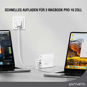 Produktbild für USB-Ladegerät 4smarts GaN Flex Pro, 200 Watt