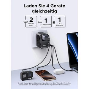 Produktbild für Reiseadapter UGREEN Universal GaN 65 W