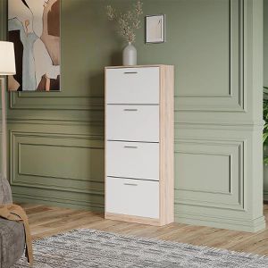 Produktbild für Schuhschrank Vicco Gizmo, sonoma eiche / weiß
