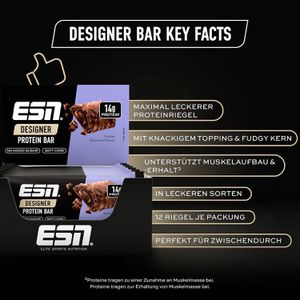 Produktbild für Proteinriegel ESN Designer Protein Bar, 12 Riegel