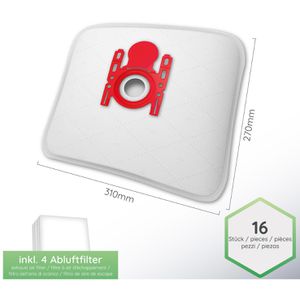 Produktbild für Staubsaugerbeutel McFilter SBM 16, 16 Stück