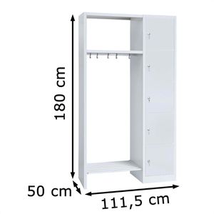 Produktbild für Schließfachschrank Lüllmann 525510, lichtgrau