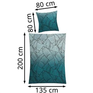 Produktbild für Bettwäsche Kleine-Wolke Vero, Petrol, Satin
