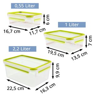 Produktbild für Frischhaltedose Emsa Clip&amp;Close 515585, aus Kunststoff