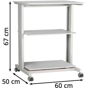 Produktbild für Computertisch Twinco 6860-0, Twin Click, mit Rollen