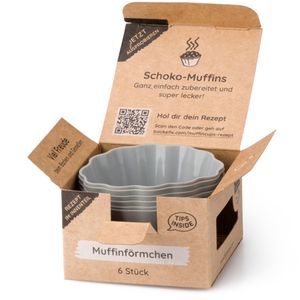 Produktbild für Muffinförmchen Backefix MCG6, wiederverwendbar, aus Silikon