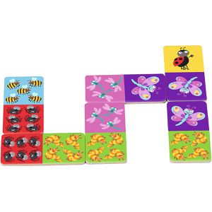 Produktbild für Domino Moses 16008, Krabbelkäfer, mit Motiv, Doppel-Sechs