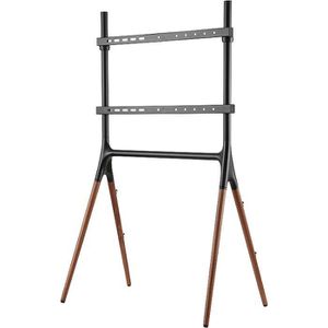Produktbild für TV-Ständer LogiLink BP0078, Walnuss/schwarz, Metall &amp; Holz