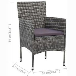 Produktbild für Gartenstuhl vidaXL 46180, Polyrattan