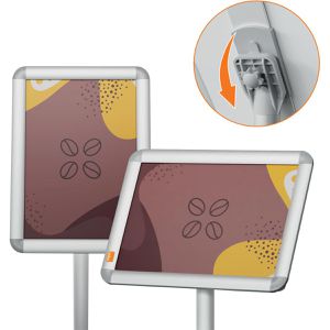 Produktbild für Infoständer Nobo 1902383 aus Aluminium, silber, A4
