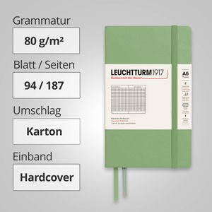 Produktbild für Notizbuch Leuchtturm1917 Pocket, 363942, Karton Hardcover