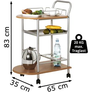 Produktbild für Servierwagen Haku-Möbel 40027, buche, aus Metall / Holz