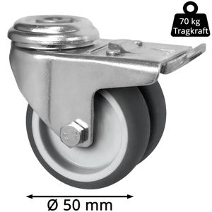 Produktbild für Apparaterolle CASCOO Serie P2T2, mit Rückenloch