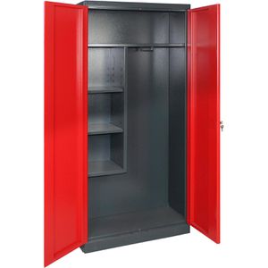 Produktbild für Mehrzweckschrank ADB 40934, abschließbar, rot