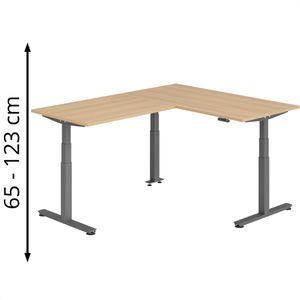 Produktbild für Schreibtisch Hammerbacher XDSMW, eiche / graphit
