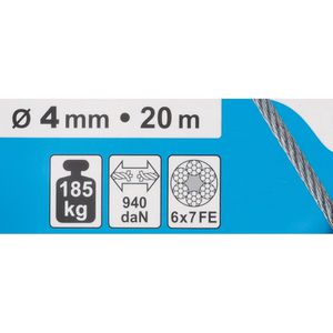 Produktbild für Drahtseil Dörner+Helmer 190382, Traglast bis 185 kg