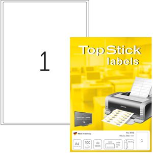 Universaletiketten TopStick labels, 8772, weiß