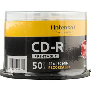 Produktbild für CD-Rohlinge Intenso 1801125, bedruckbar, CD-R