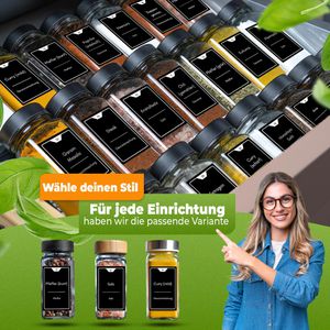 Produktbild für Gewürzgläser Clidor aus Glas, mit Kunststoffdeckel